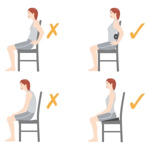 Some simple tips for correct sitting - Consejos sencillos para estar sentado correctamente
